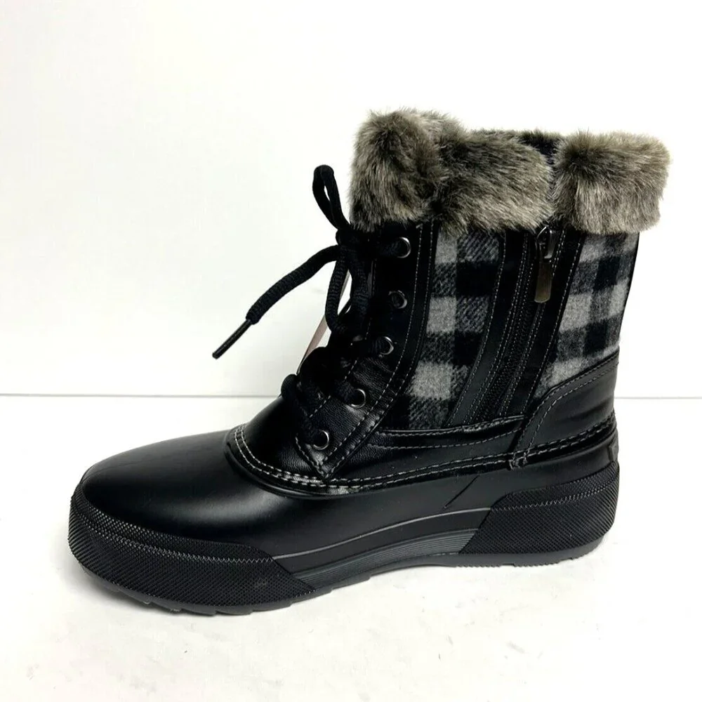 Easy Spirit Womens Ice Queen Boot Black Size 8 M
